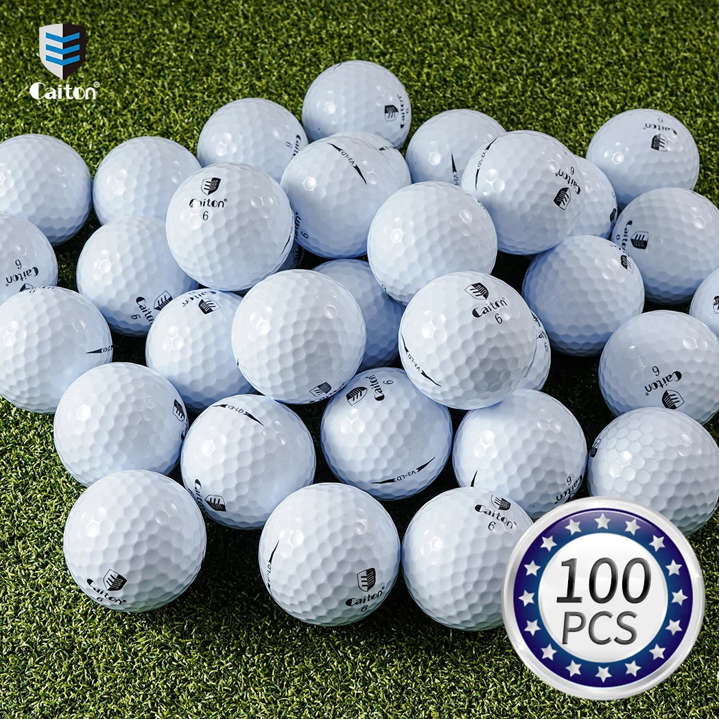 Caiton 100pcs 3 Layer Golf Balls High Performance Long Distance Spin Control