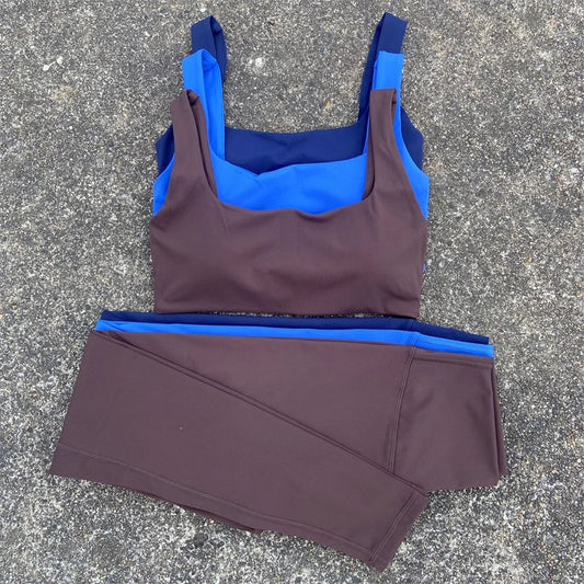 Nonecn Yoga Set Hollow Back Bra Top High Waist Leggings