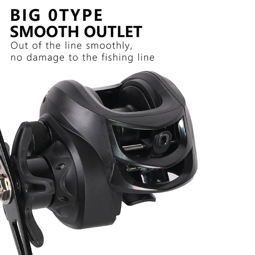 High Performance Baitcasting Reel 72 to 1 Gear Ratio 10kg Drag for Beginners