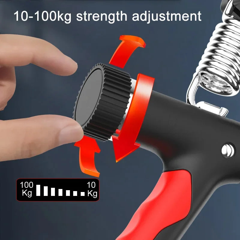 Adjustable Portable Electronic Counting Timing Grip 10-120KG Professional Hand Therapy Strength Muscle Training Wrists Boxing