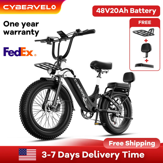 CYBERVELO EK12 Step Thru Electric Bike With 48V 20Ah Battery