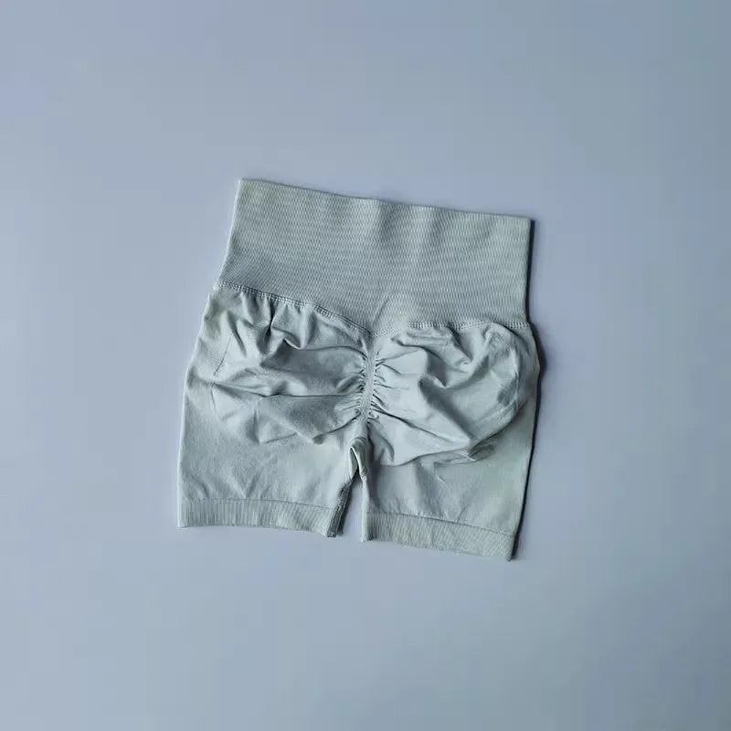 Womens High-Waist Yoga Shorts Butt-Lift Breathable Fitness Wear