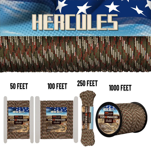 550 Paracord Rope Parachute Cord  305M  1000FT 250FT 100FT Imperial 7 Cores Paracord for Camping Rope Survival Tent Accessories
