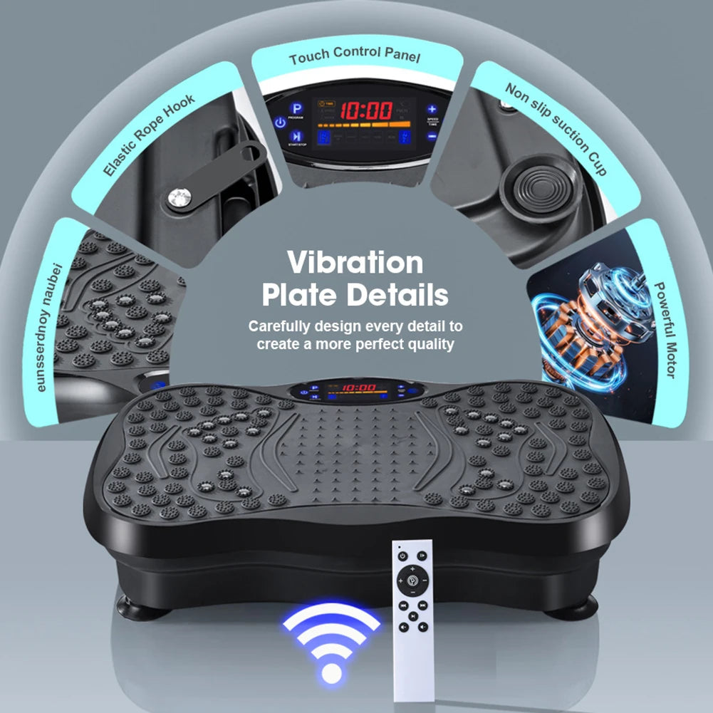 APWIKOGER Vibration Plate Exercise Machine Bluetooth Full Body Shaker