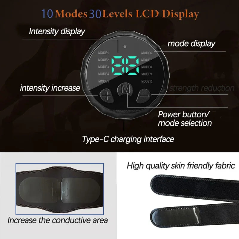 Eelhoe Abdominal Toning Belt EMS Muscle Stimulator