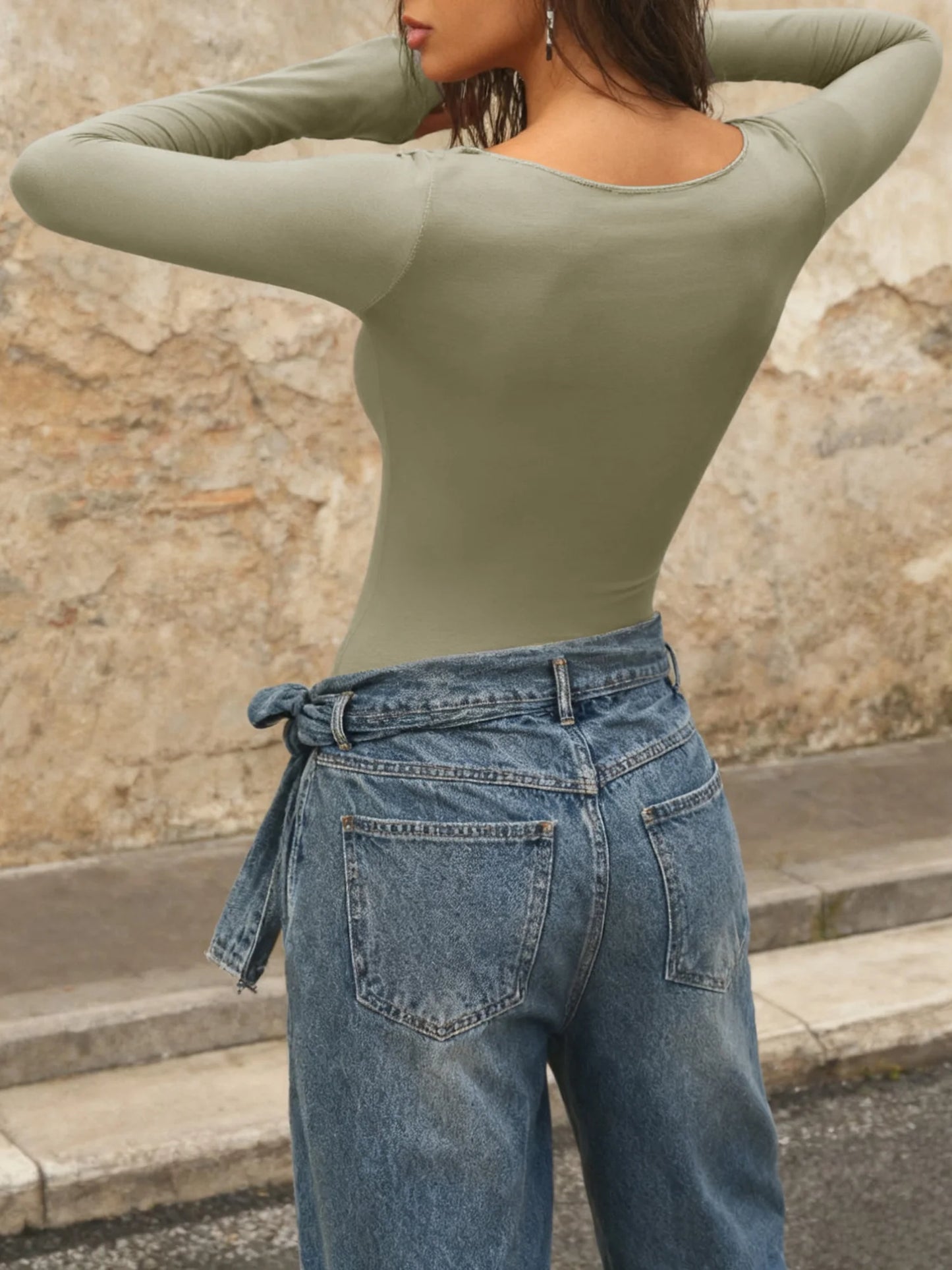 Womens Long Sleeve V Neck Yoga Gym Base Layer Shirt