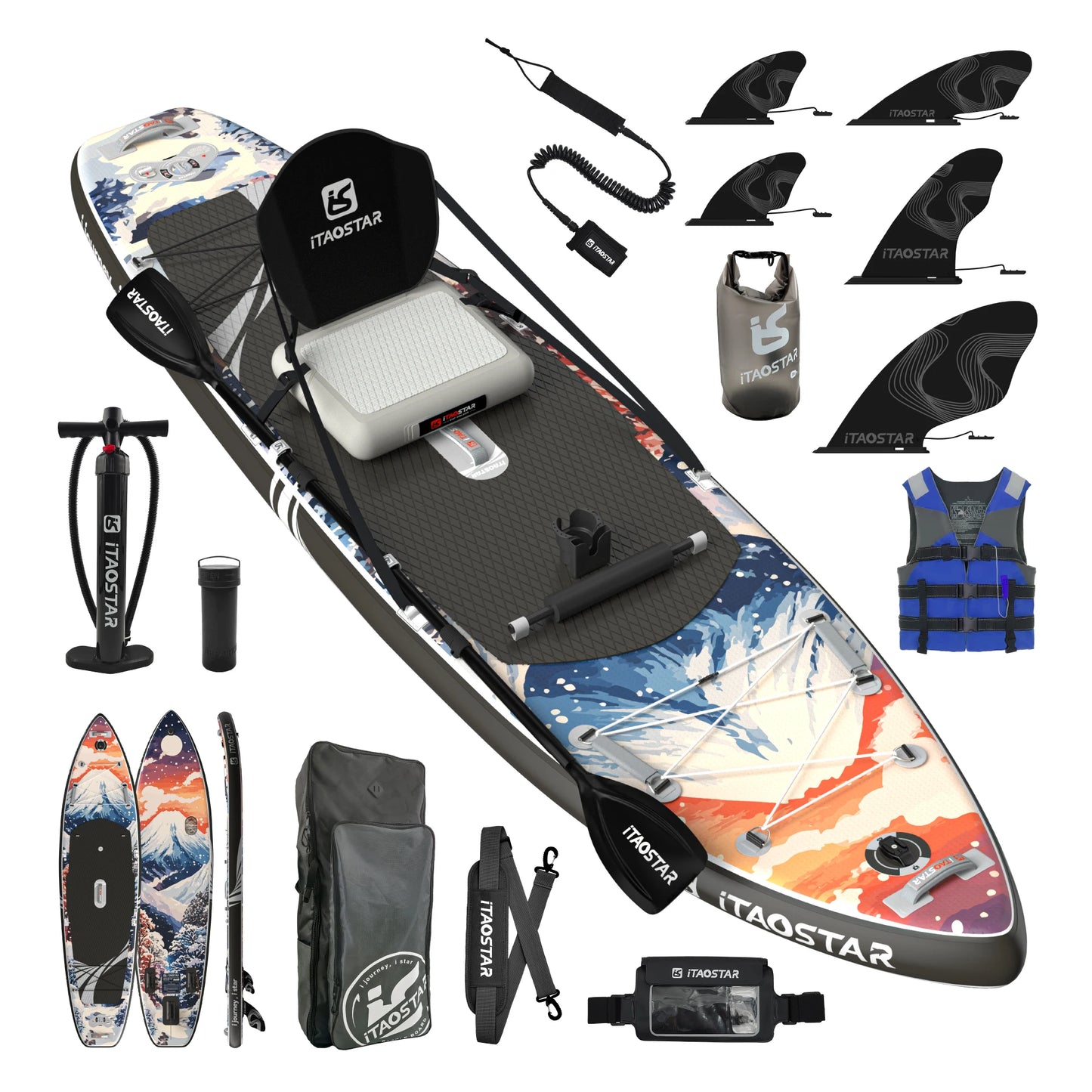 Inflatable Pulp Boards N01B 11'6 Inch Standing Paddleboard for Lakes and Rivers