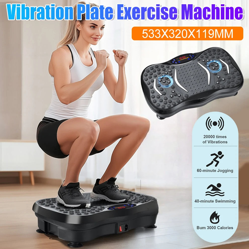 APWIKOGER Vibration Plate Exercise Machine Bluetooth Full Body Shaker