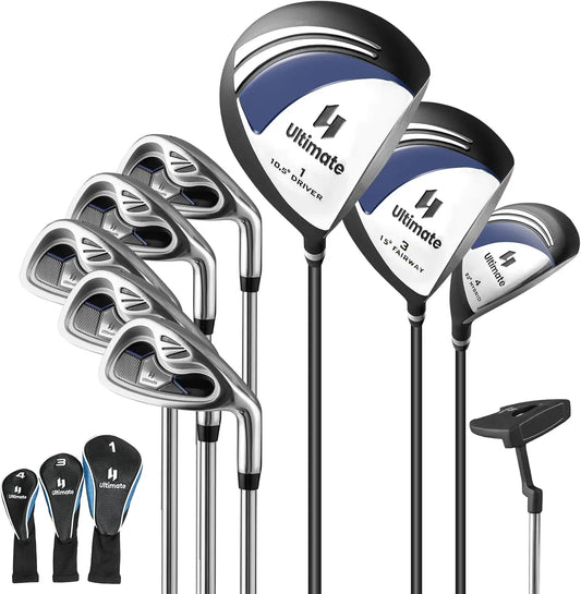 Complete Golf Club Set for Men with Putter and Head Covers Right Handed