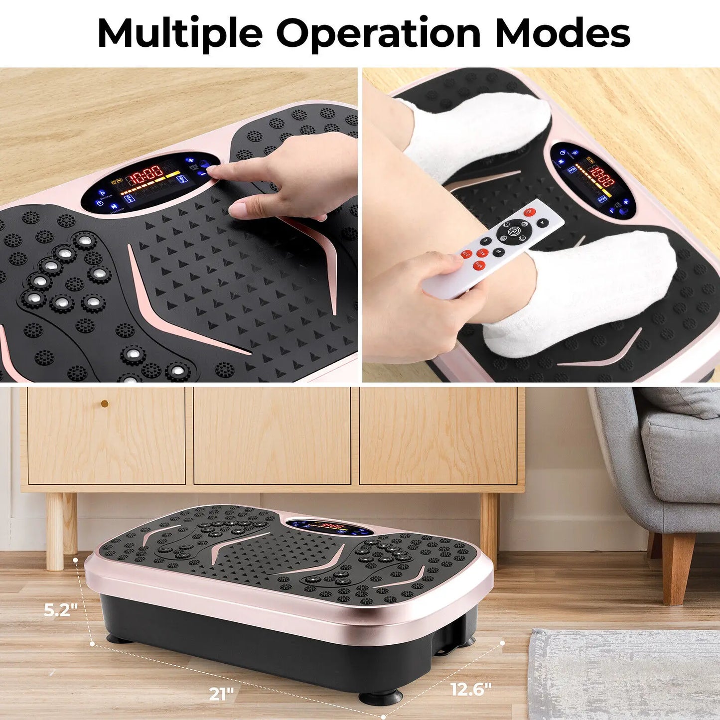 Homfa Vibration Plate Exercise Machine With Loop Bands