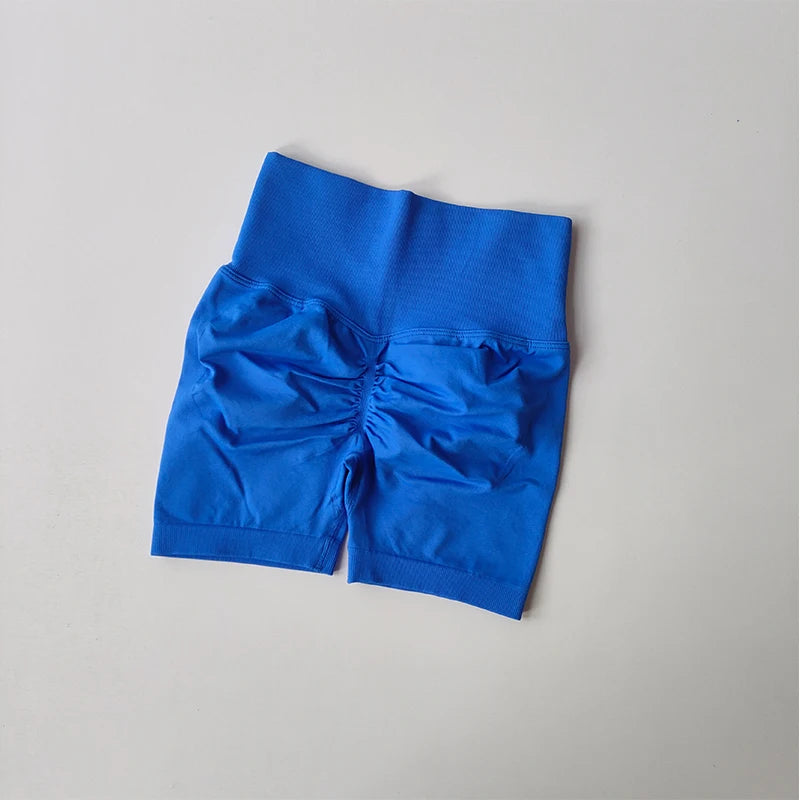 Womens High-Waist Yoga Shorts Butt-Lift Breathable Fitness Wear