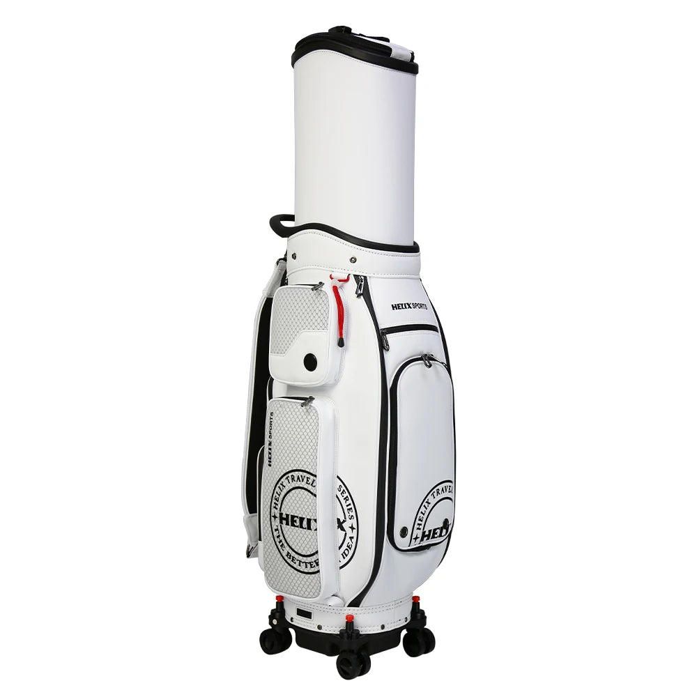 Helix All-in-One Golf Travel Bag with 4 Wheels Easy Clean Design for Men