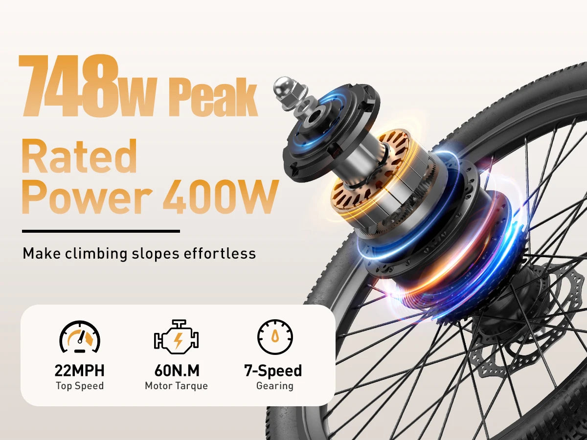 Aairsk SU7 Electric Bike 36V 15Ah 400W Brushless Motor