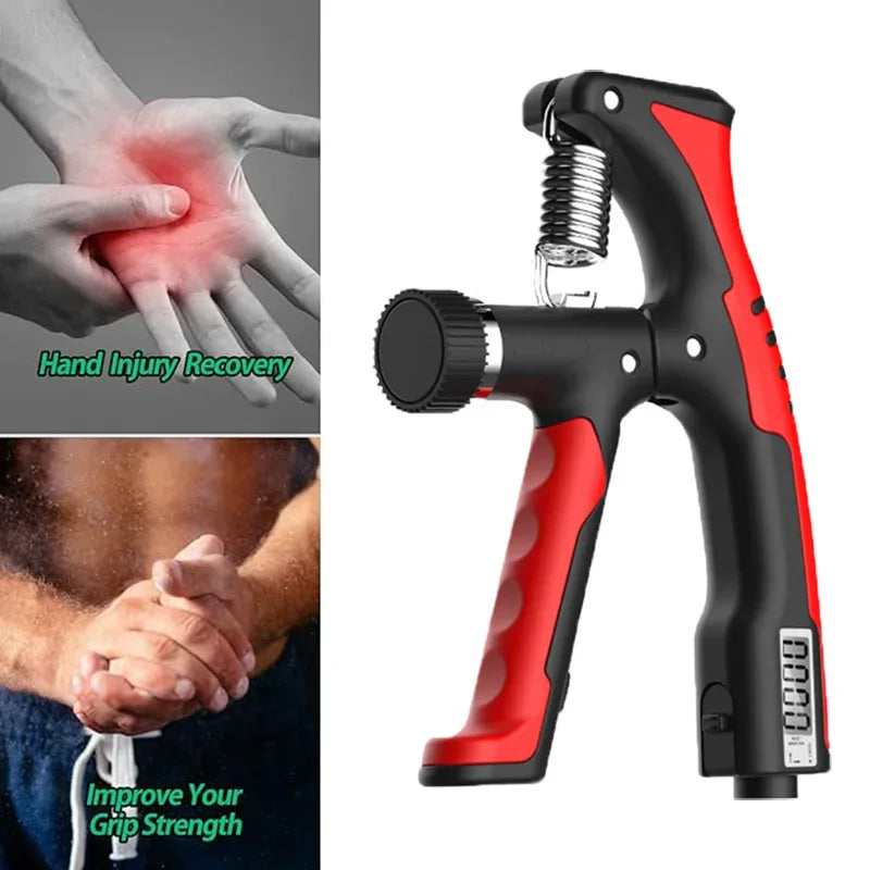 Adjustable Portable Electronic Counting Timing Grip 10-120KG Professional Hand Therapy Strength Muscle Training Wrists Boxing