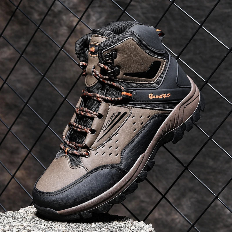 Men's Plush Waterproof Winter Snow Boots with Anti-Slip Comfort and Warmth