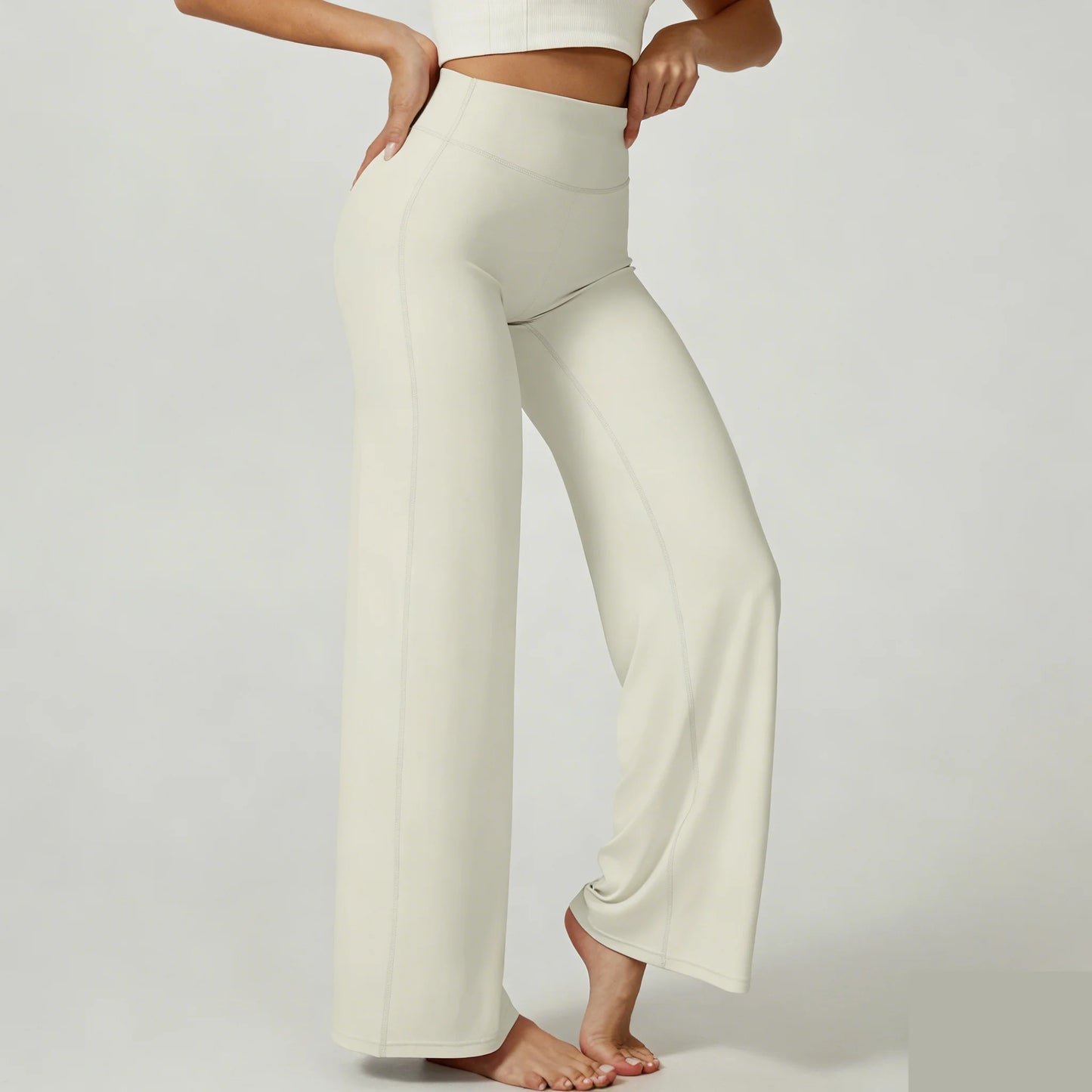High Waist Yoga Pants For Women Straight Leg Gym Trousers