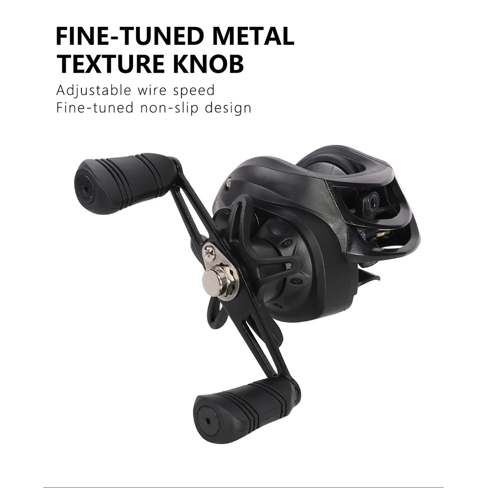 High Performance Baitcasting Reel 72 to 1 Gear Ratio 10kg Drag for Beginners