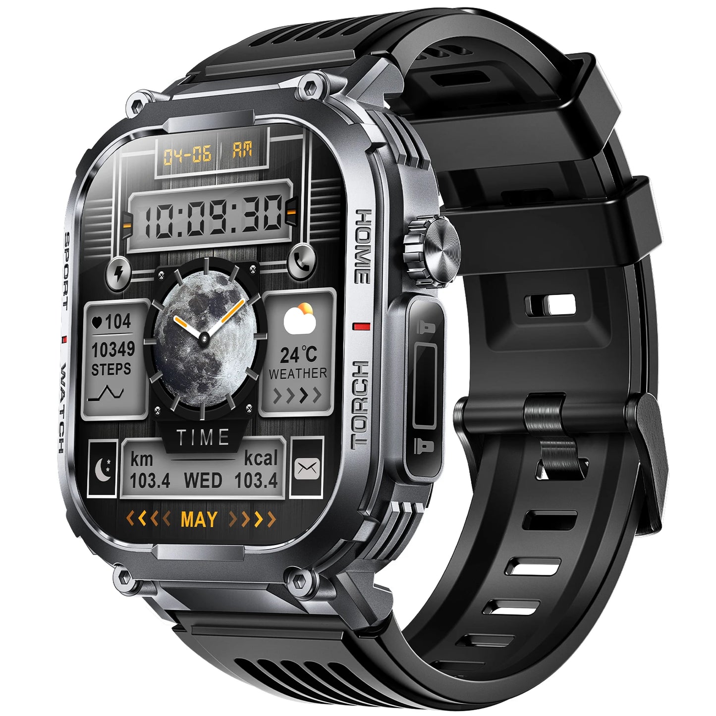 EIGIIS 2024 Smart Watch Men 3ATM Waterproof Fitness Tracker With Compass