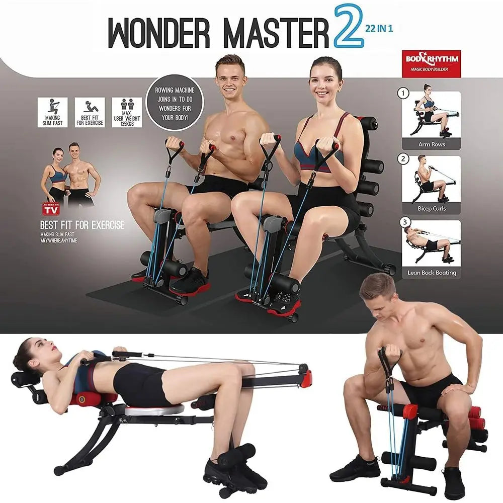 Adjustable Core And Abdominal Exercise Machine With 22 Workout Programs