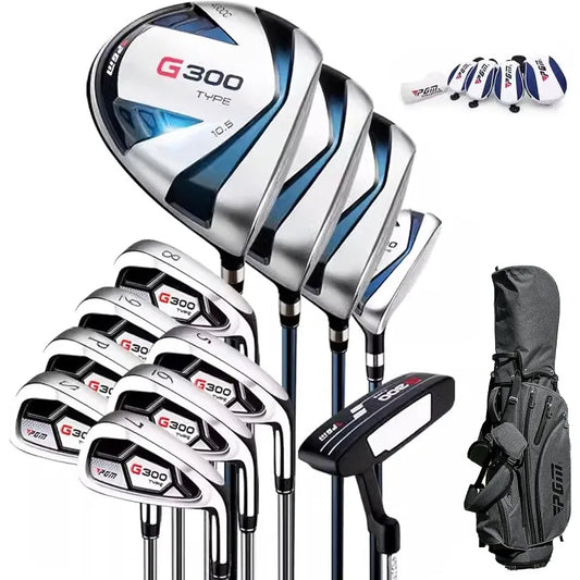 Men's G300 Complete Golf Club Set with Titanium Driver and Hybrid Clubs
