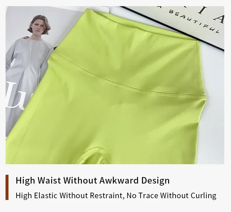Nylon Elastane High Waist Push Up Leggings Women Fitness Yoga