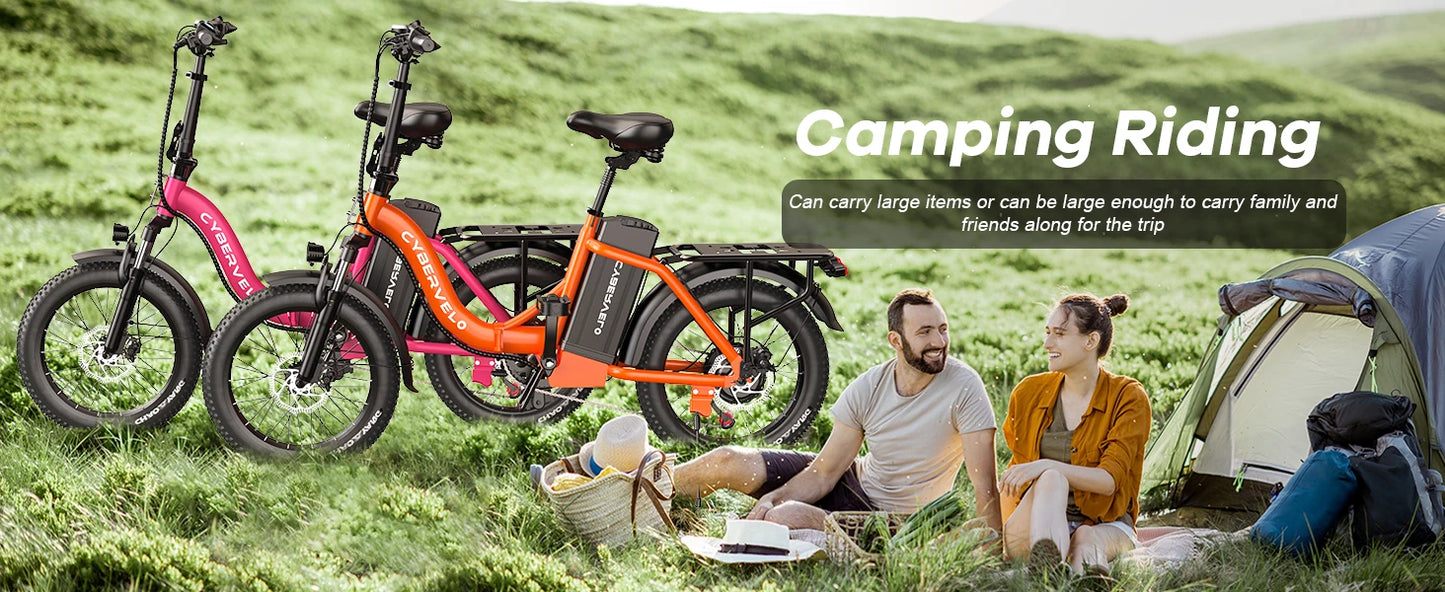 CYBERVELO 1000W Foldable Electric Fat Tire Ebike For Adults