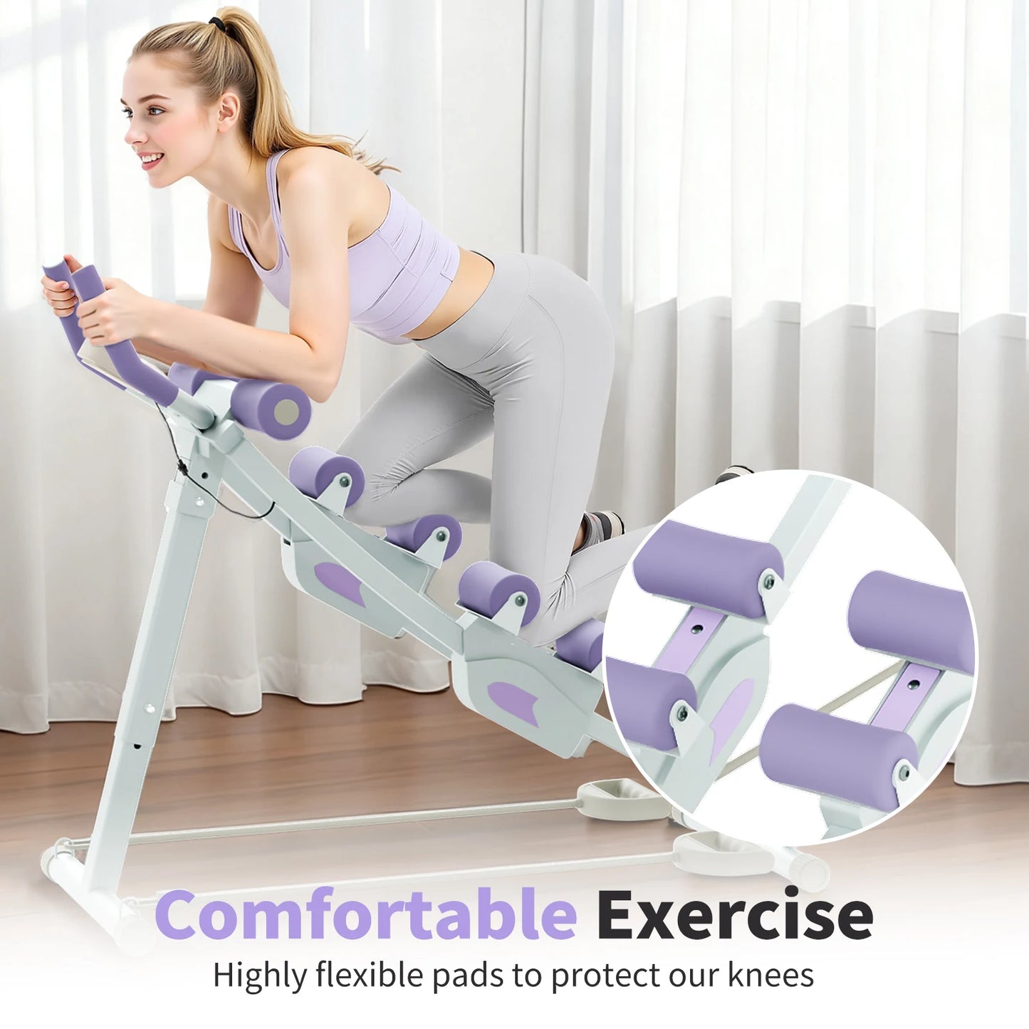 Monorail Ab Machine Ab Cruncher With Adjustable Resistance Levels