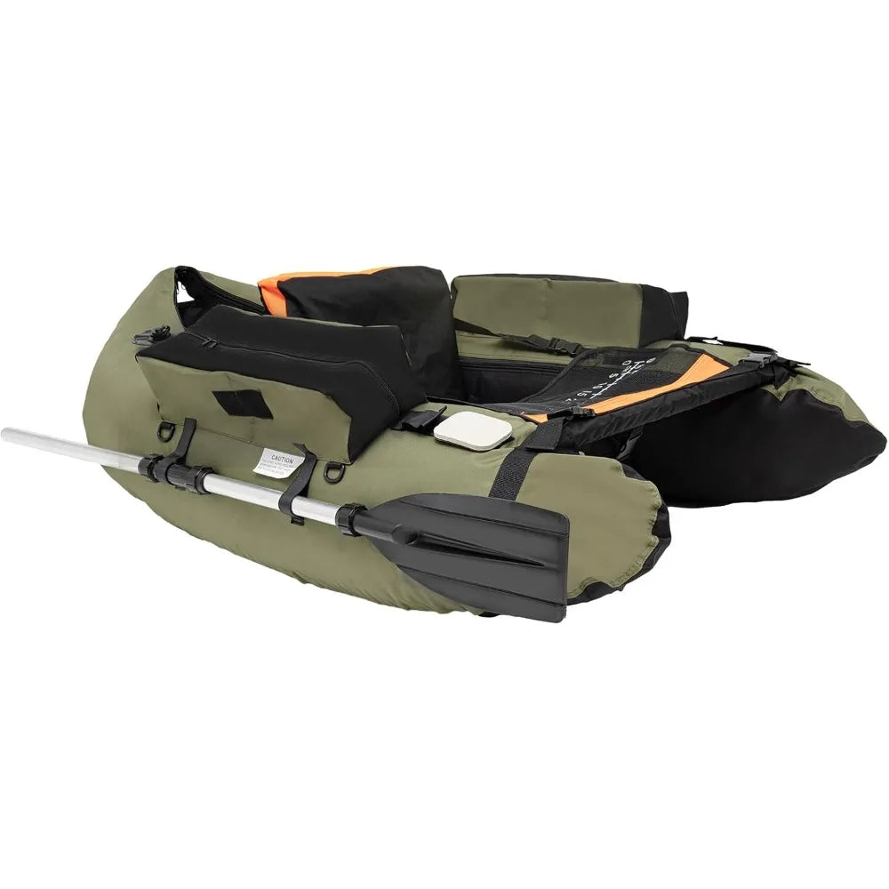 Inflatable Fishing Boat with Fish Ruler and Manual Air Pump for Easy Fishing