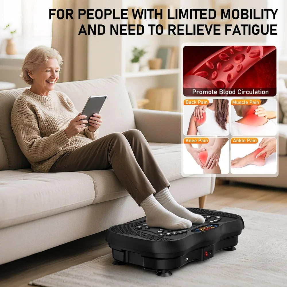 Vibration Plate Exercise Machine 130 Levels Full Body Bluetooth