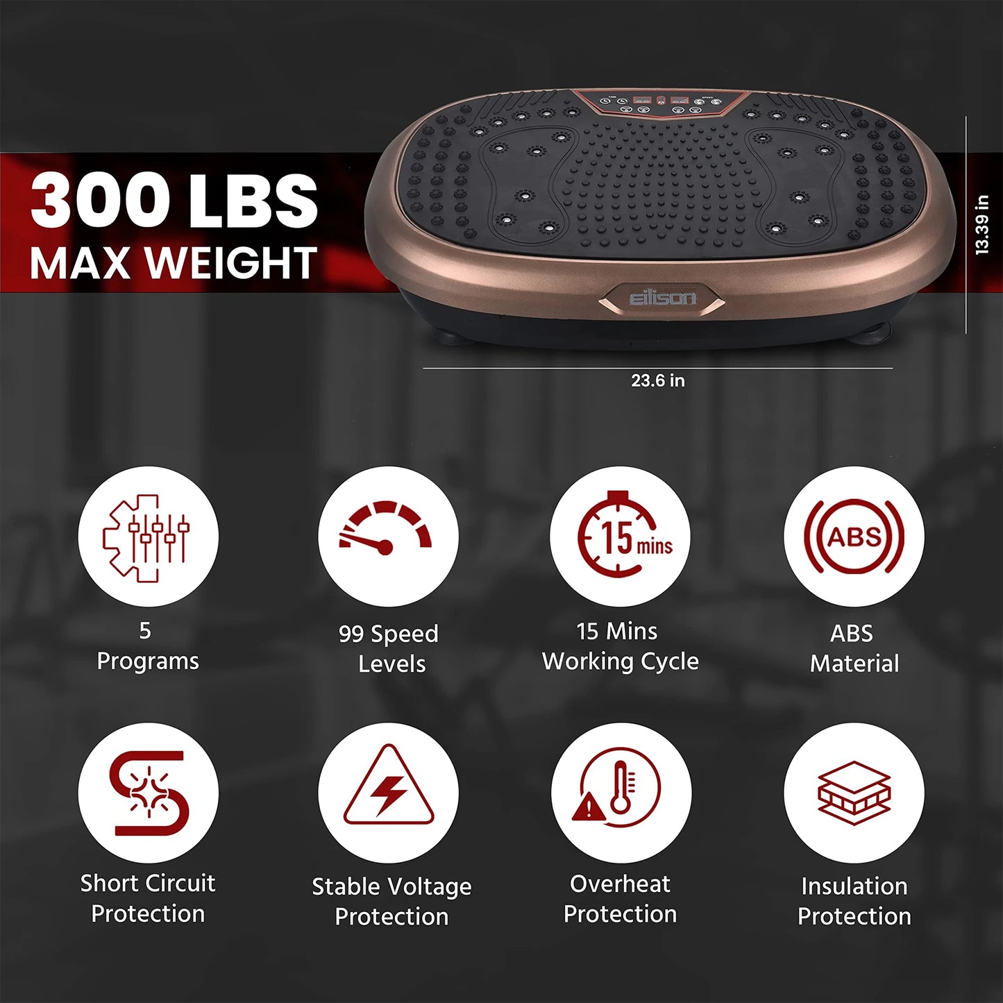 Crazy Fit Massage Vibration Plate for Whole Body Workout Platform