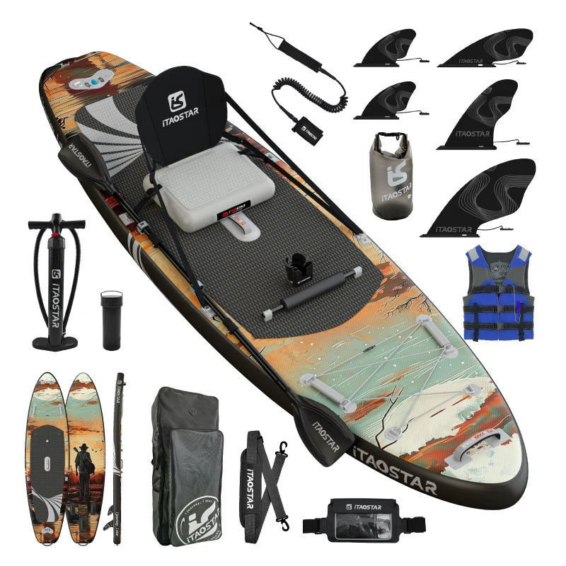 Inflatable Pulp Boards N01B 11'6 Inch Standing Paddleboard for Lakes and Rivers