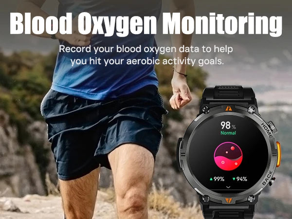 EIGIIS KE3 Smartwatch for Men with Health Monitor and Bluetooth