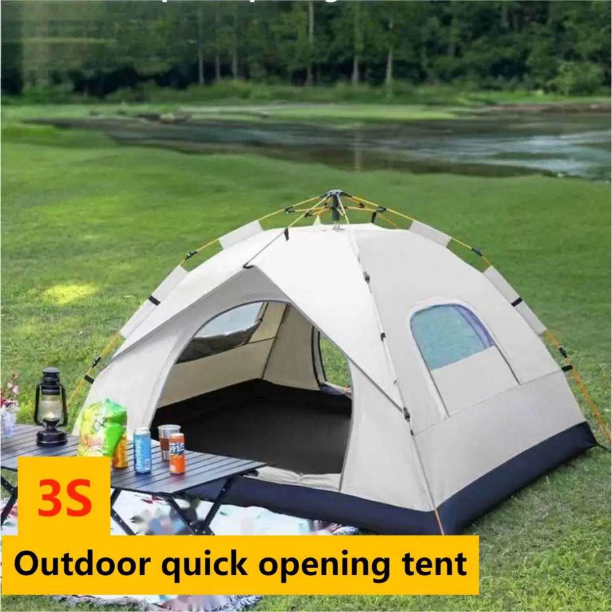 Pakicetus Quick Opening Camping Tent With Two Doors