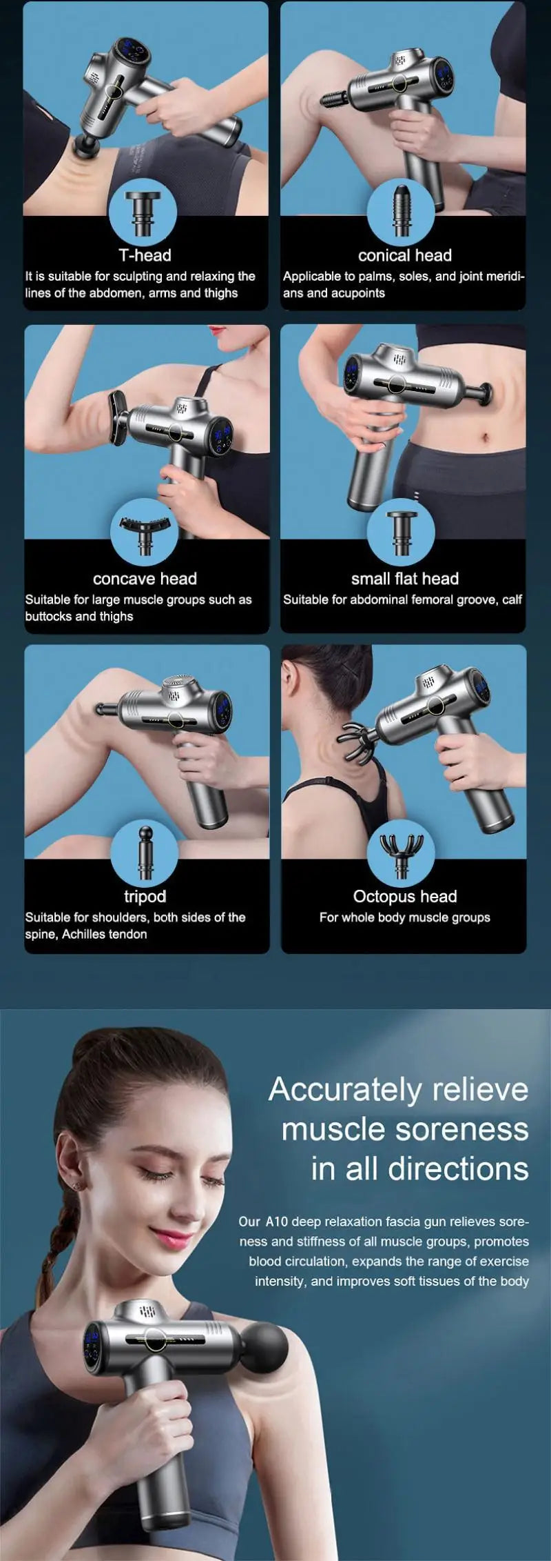 Altruism Portable Fascia Gun For Body Neck Back Deep Muscle