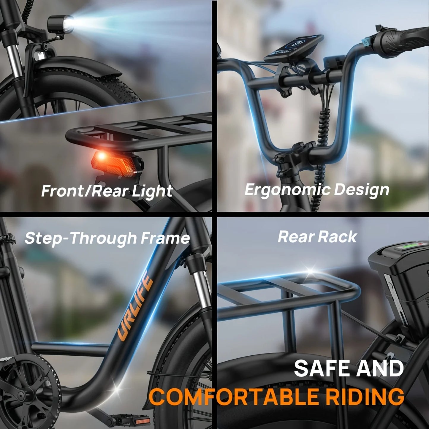 URLIFE Fat Tire Electric Bike 1000W 48V 13Ah 20 Mph 7-Speed Disc Brakes