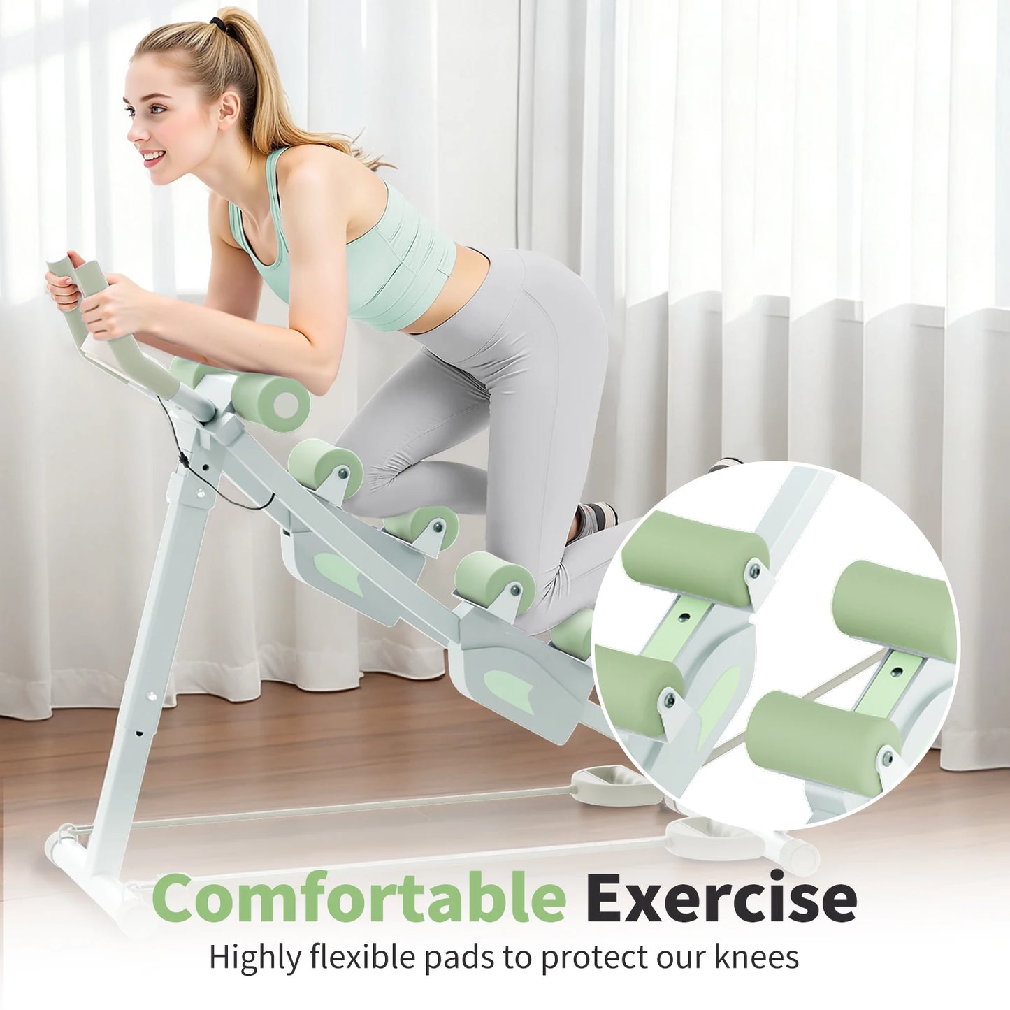 Monorail Ab Machine Ab Cruncher With Adjustable Resistance Levels