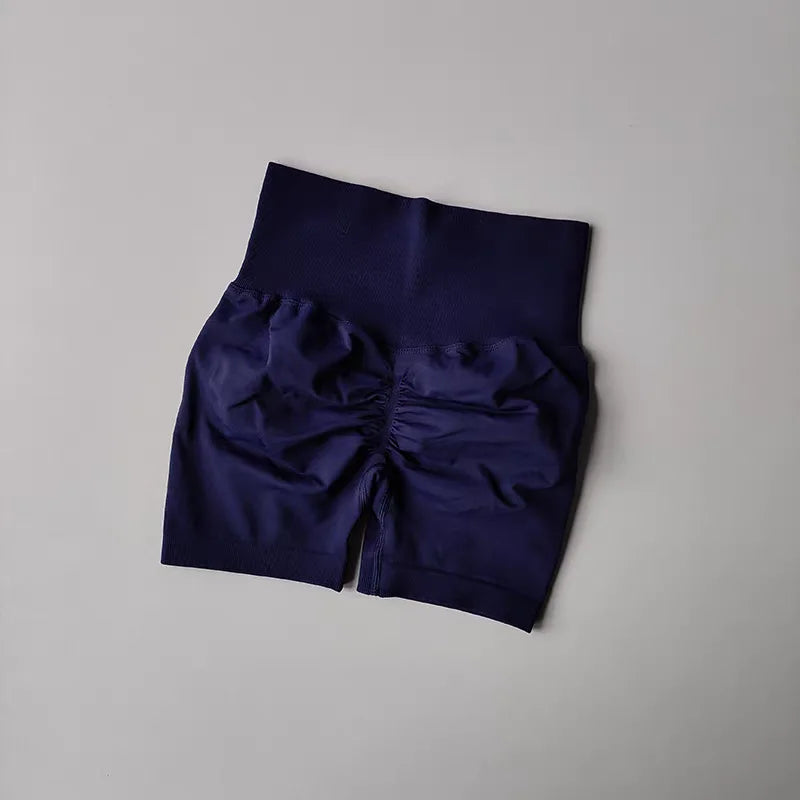 Womens High-Waist Yoga Shorts Butt-Lift Breathable Fitness Wear