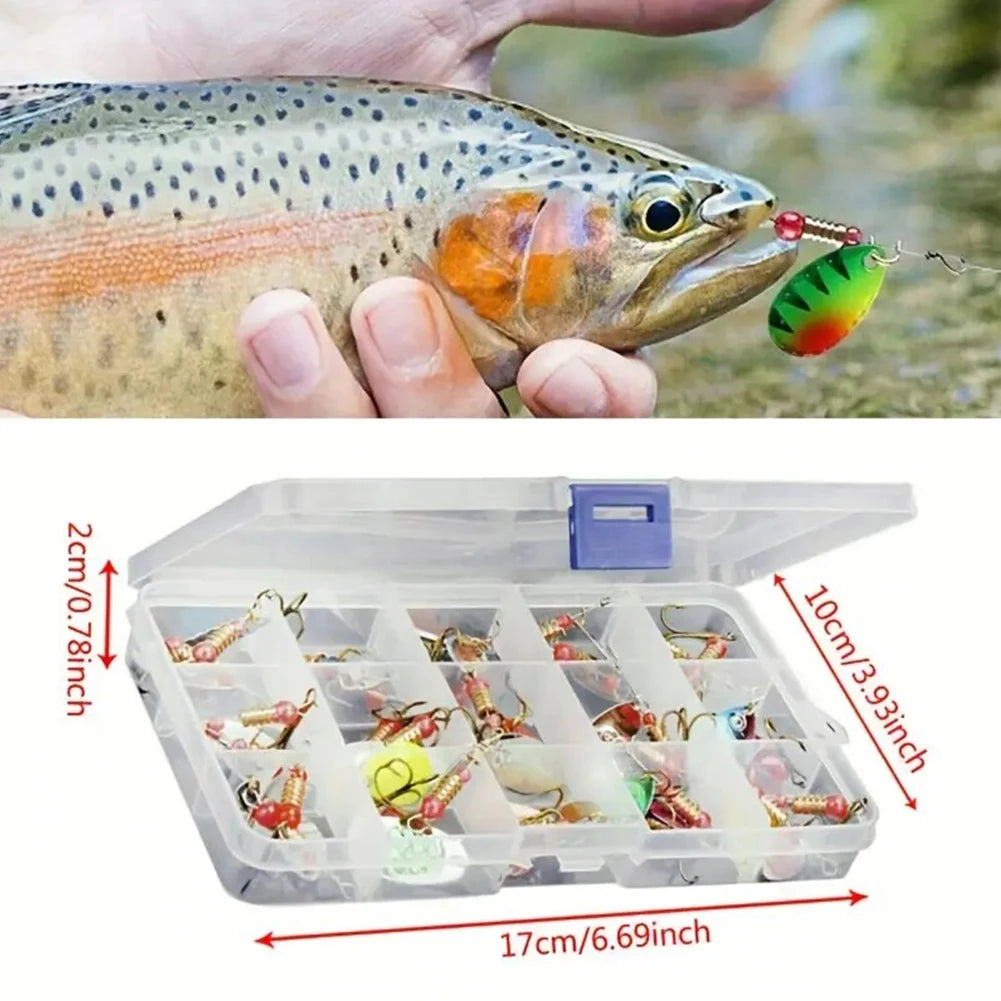 JOCESTYLE Metal Spoon Spinner Fishing Lure With Treble Hook