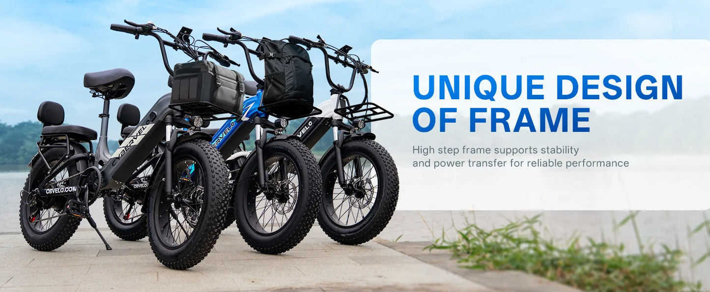 CYBERVELO EK12 Step Thru Electric Bike With 48V 20Ah Battery