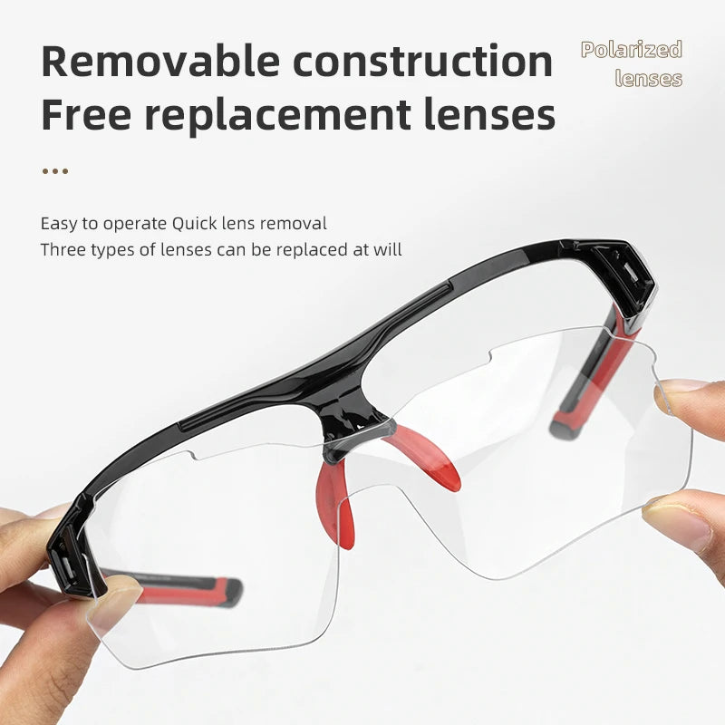 ROCKBROS Polarized 3 Lens Bicycle Sunglasses for Men Women