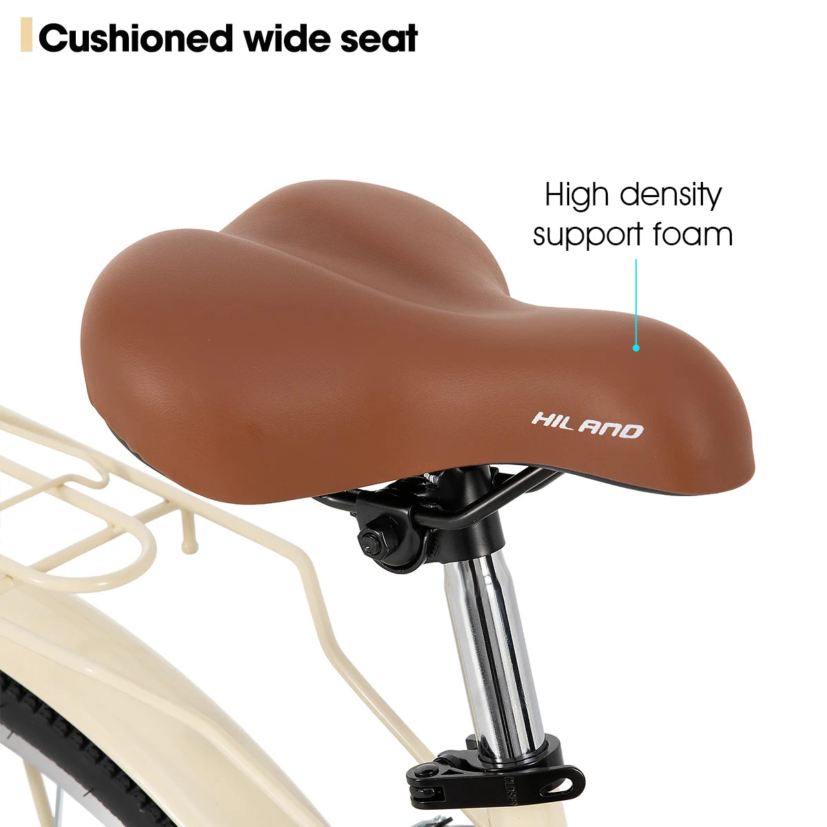 JoyStar Cruiser Bike 7 Speed Unisex With Rear Rack