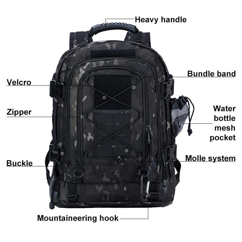 Tactical Backpack Military Molle Assault Pack for Hiking