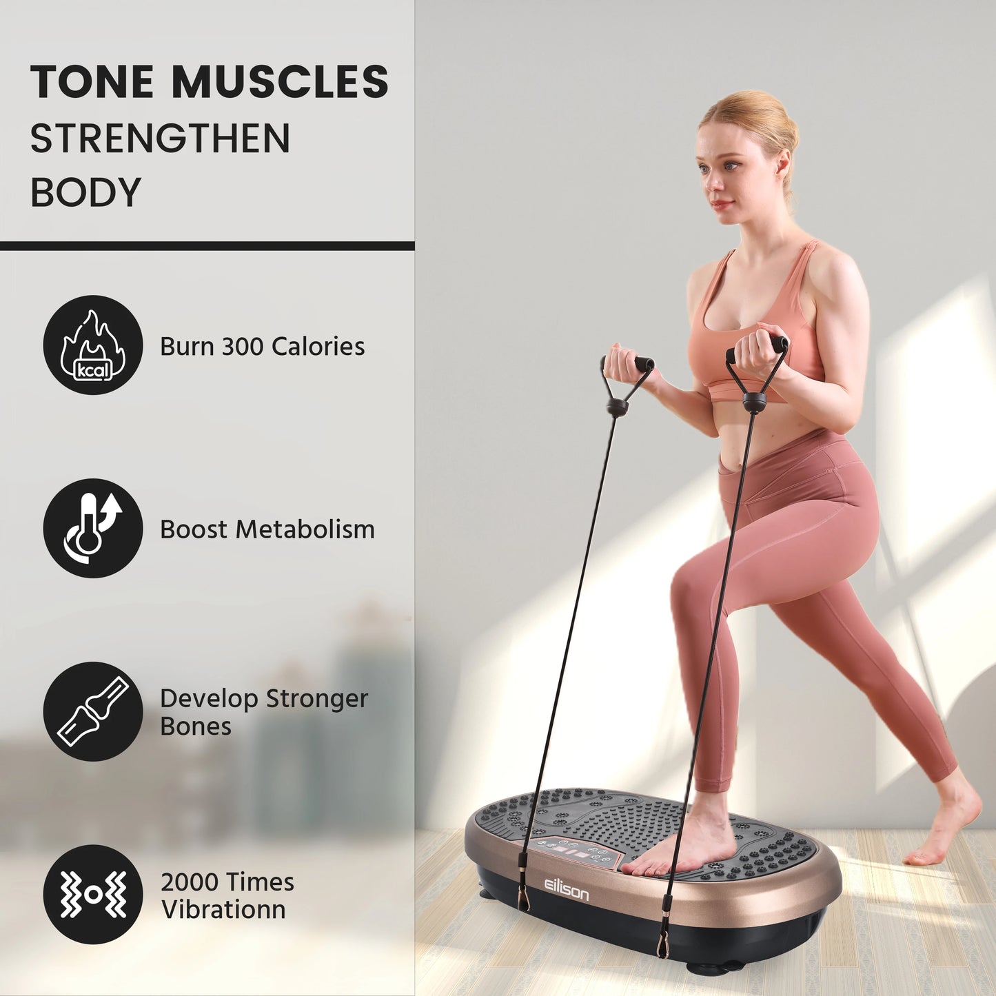 Crazy Fit Massage Vibration Plate for Whole Body Workout Platform