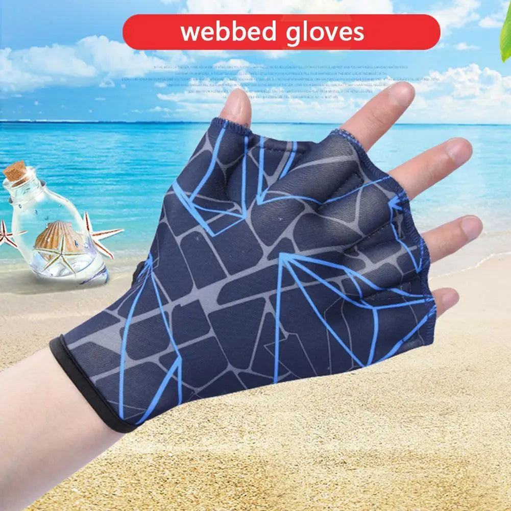 Alloet Unisex Swimming Hand Fins Flippers Webbed Gloves Paddle