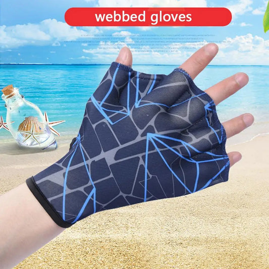 Alloet Unisex Swimming Hand Fins Flippers Webbed Gloves Paddle