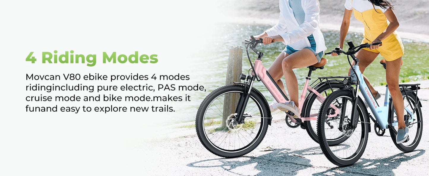 CYBERVELO EK2 Electric City Bike 1000W 80 Mile Range