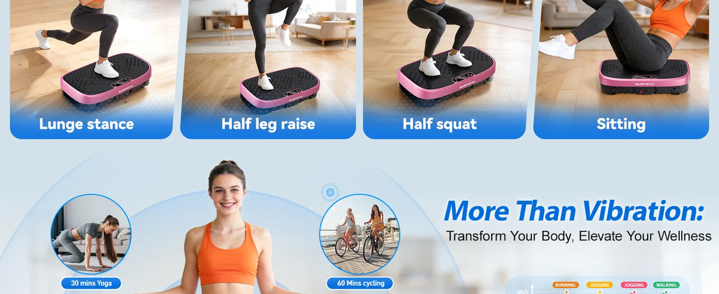 Vibration Plate Exercise Machine With 120 Levels For Home Gym