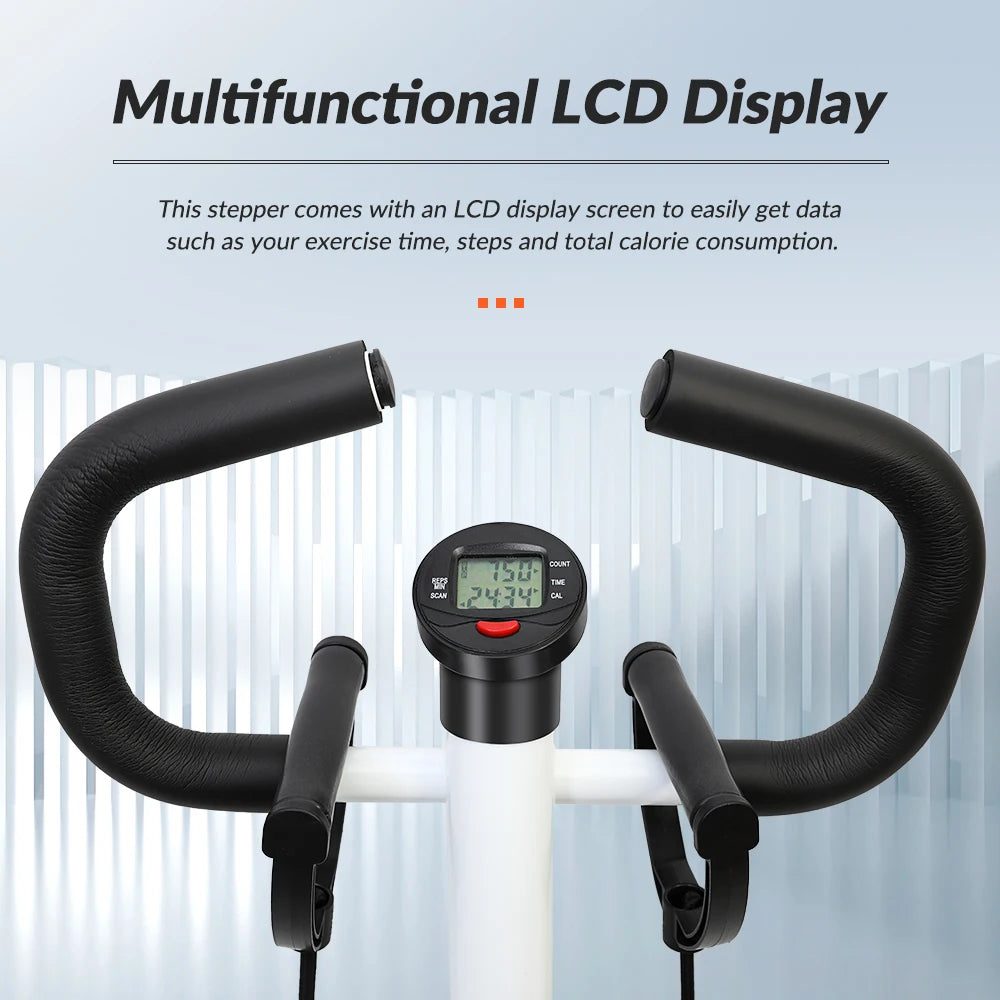 Home Gym Exercise Stepper Machine With LCD Monitor And Bands