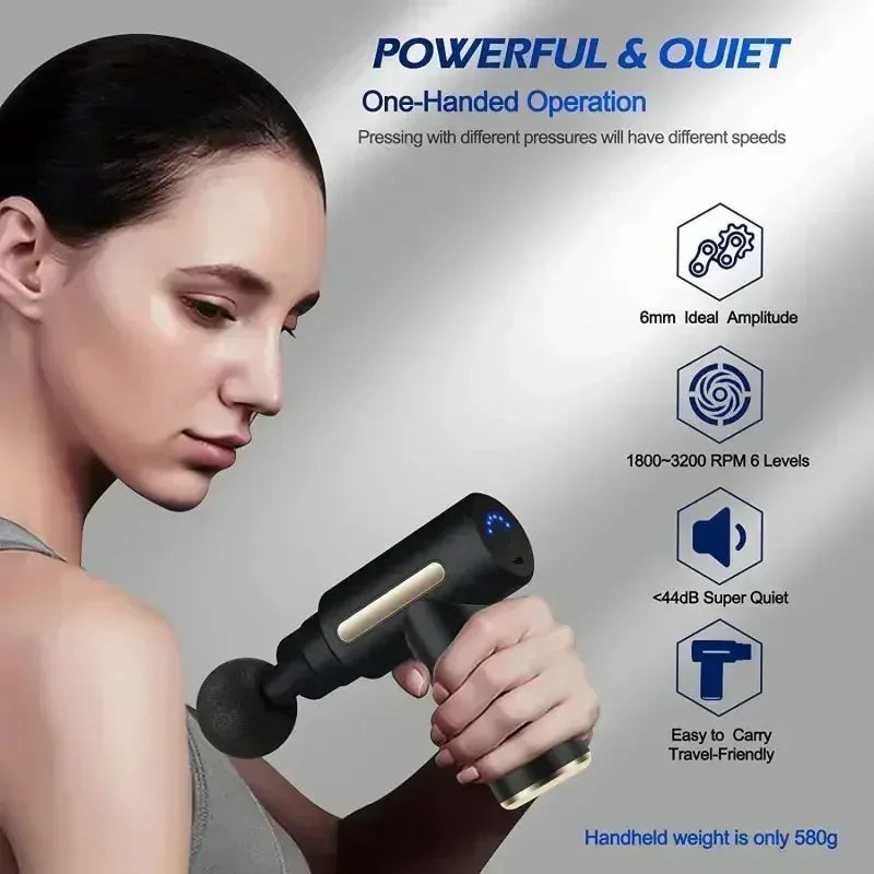 DIAMRI Mini USB Massage Gun Portable Fascia Relaxer For Shoulders