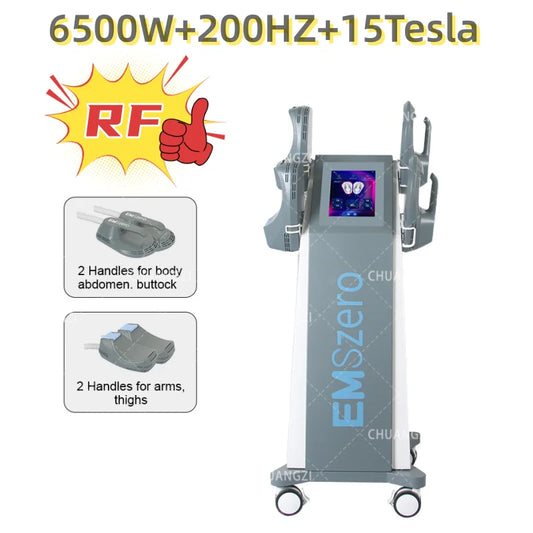 Ems Neo Body Sculpt Muscle Stimulator Machine with 5 Handles and RF Technology